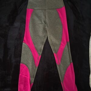 Zumba Leggings Hot Pink and Grey